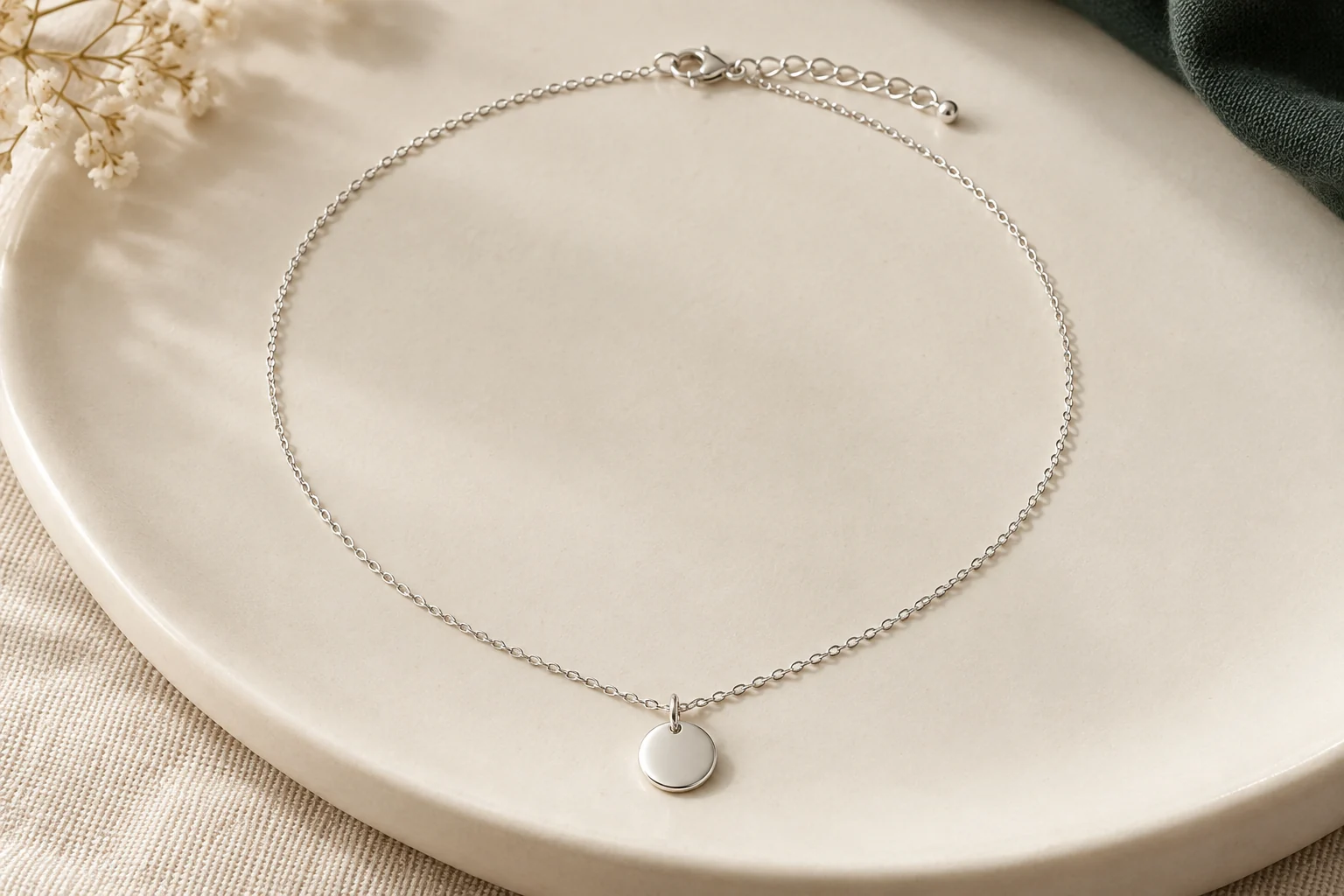 Round pendant necklace