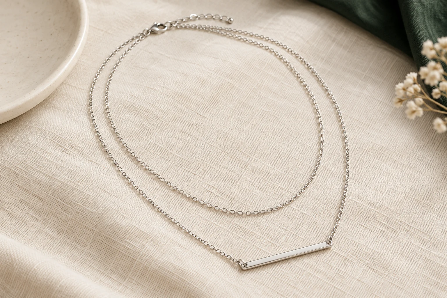 Layered chain necklace