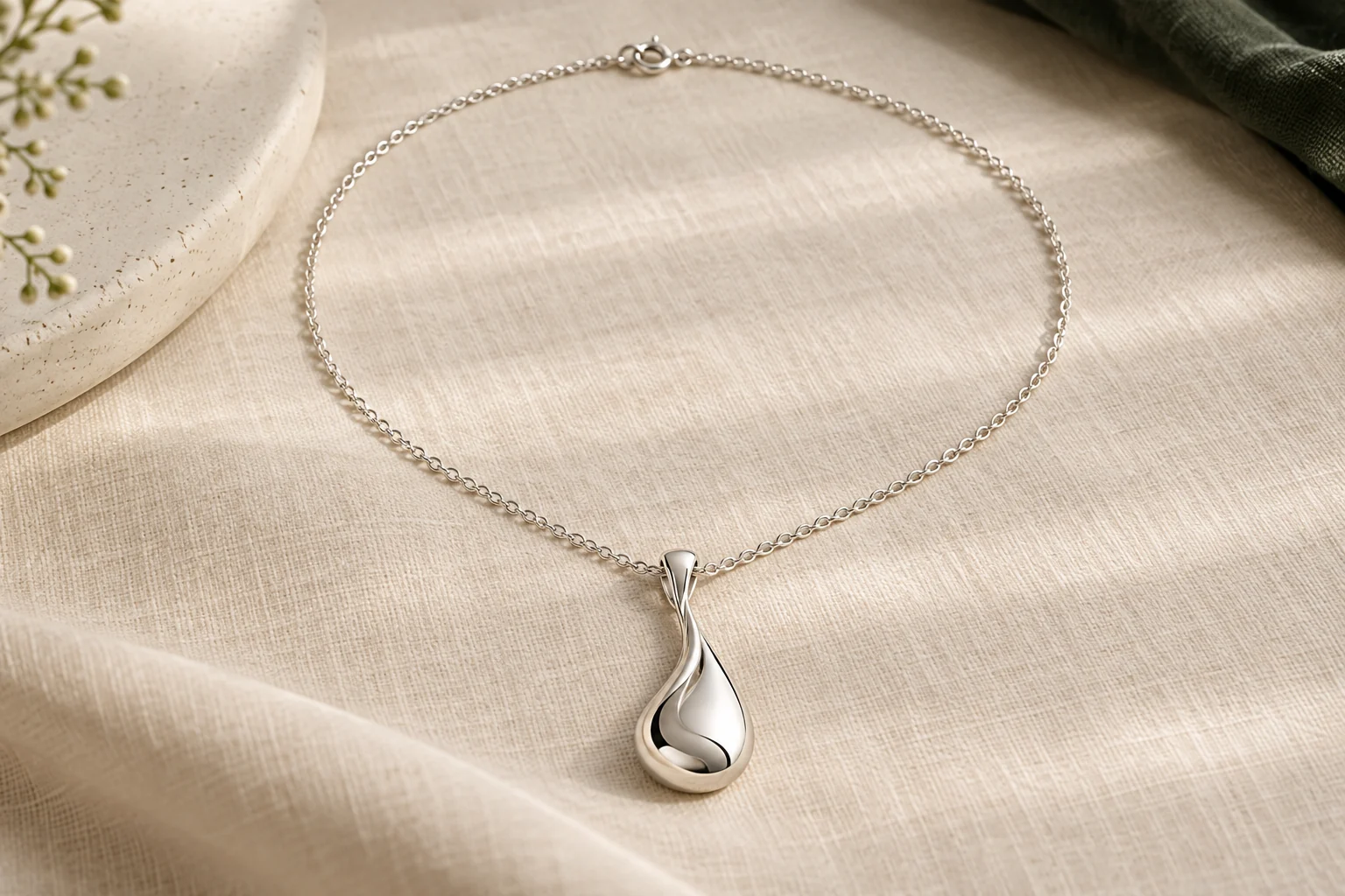 Sculptural pendant necklace